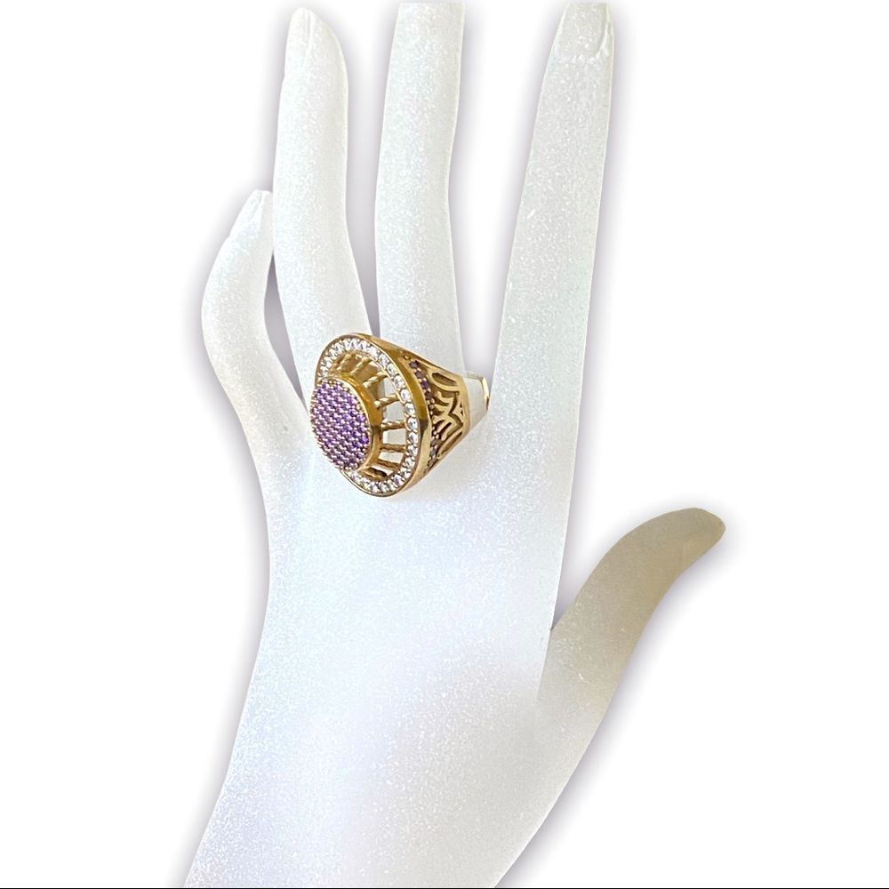 Handmade Amethyst Statement Ring Unique